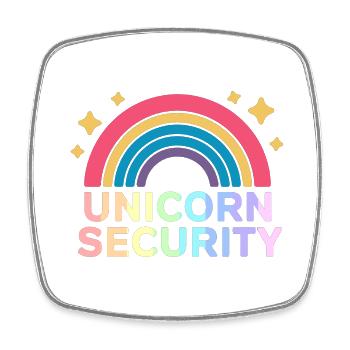 UnicoUnicorn Safety Unicorn Motto Unicorn Secu - Square fridge magnet - white - Front