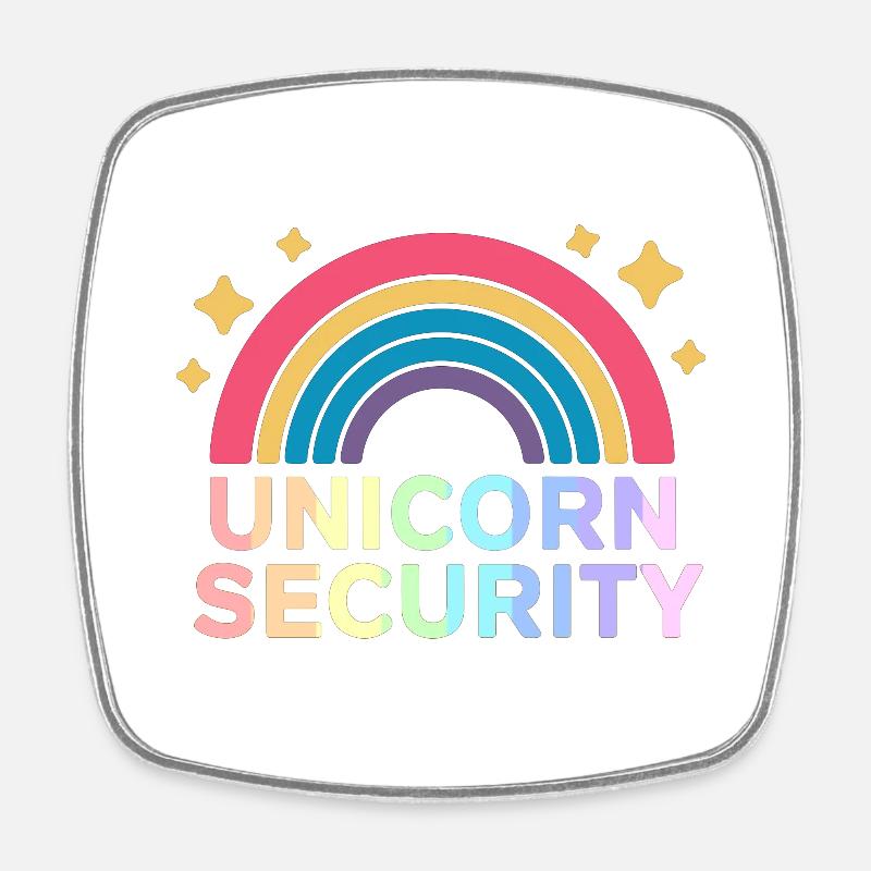 UnicoLicorne Sécurité Licorne Devise Licorne Secu - Magnet carré - blanc