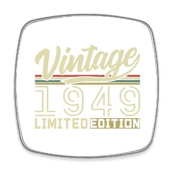 Légende depuis 1949 Né(e) en 1949 Anniversaire 75 ans - Magnet carré - blanc - Devant