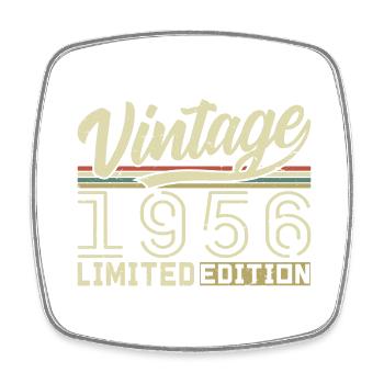 Legende seit 1956 Geboren 1956 Geburtstag 68 Jahre - Viereckiger Kühlschrankmagnet - Weiß - Vorne
