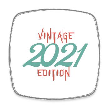 Vintage 2021 edition - Square fridge magnet - white - Front