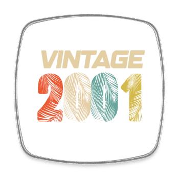 Jahrgang 2001 Retro - Bestseller - Viereckiger Kühlschrankmagnet - Weiß - Vorne
