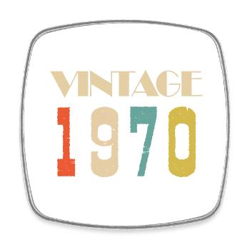 1977 Vintage Geschenk in limitierter Auflage - Viereckiger Kühlschrankmagnet - Weiß - Vorne