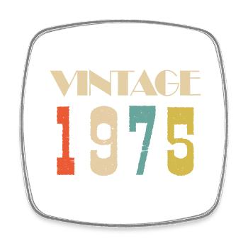 1972 Vintage Geschenk in limitierter Auflage - Viereckiger Kühlschrankmagnet - Weiß - Vorne