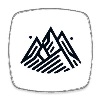 Alpine Schönheit - Viereckiger Kühlschrankmagnet - Weiß - Vorne