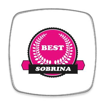 COUSIN NEPHEW BROTHER SOBRINA SOBRINO - Square fridge magnet - white - Front