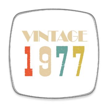 1970 Vintage Geschenk in limitierter Auflage - Viereckiger Kühlschrankmagnet - Weiß - Vorne