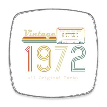 1972 Original 1972 Vintage Vintage rétro anniversa - Magnet carré - blanc - Devant