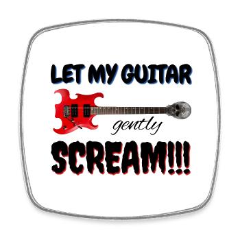 Let my guitar gently scream - Square fridge magnet - white - Front