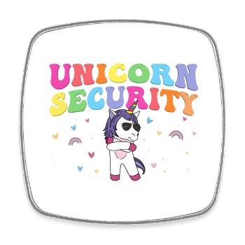 Costume de sécurité de licorne pour protéger maman sœur - Magnet carré - blanc - Devant