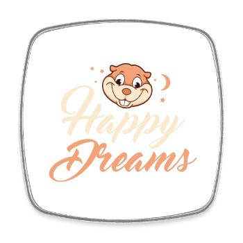 Sweet Dreams shirt - Happy Dreams T shirt - Square fridge magnet - white - Front