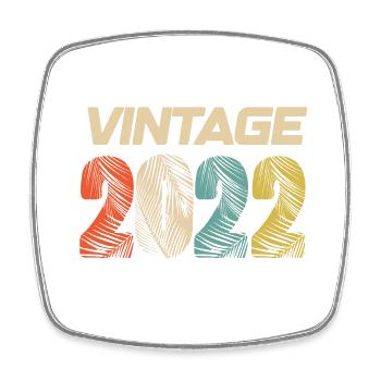 Vintage 2022 Retro - Best Seller - Square fridge magnet - white - Front
