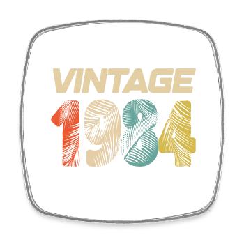 Jahrgang 1984 Retro - Bestseller - Viereckiger Kühlschrankmagnet - Weiß - Vorne
