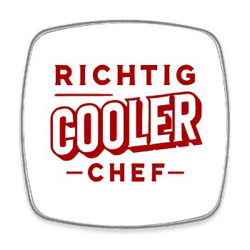 Richtig cooler Chef - Viereckiger Kühlschrankmagnet - Weiß - Vorne