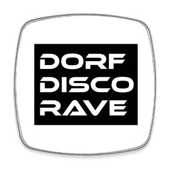 Dorf Disco Rave - Viereckiger Kühlschrankmagnet - Weiß - Vorne