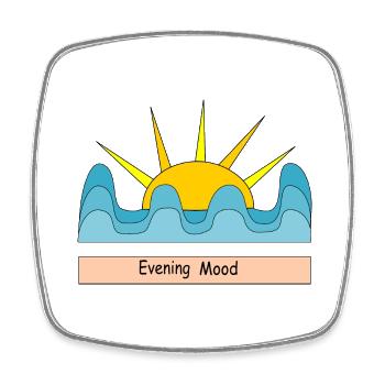 Evening Mood - Square fridge magnet - white - Front