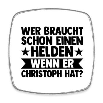 Vorname Chris Christoph - Viereckiger Kühlschrankmagnet - Weiß - Vorne