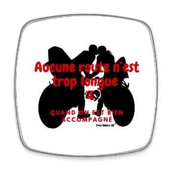 FR49-Aucune route n’est trop longue version Red - Magnet carré - blanc - Devant