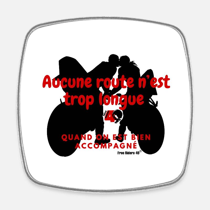 FR49-Aucune route n’est trop longue version Red - Magnet carré - blanc