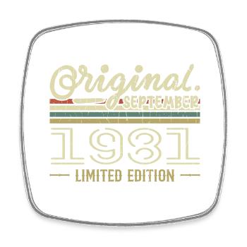 September 1981 Birthday Gift September 1981 - Square fridge magnet - white - Front