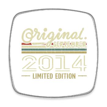 Septembre 2014 Cadeau Anniversaire September 2014 - Magnet carré - blanc - Devant