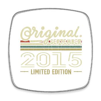September 2015 Birthday Gift September 2015 - Square fridge magnet - white - Front