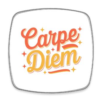 Carpe Diem - Magnet carré - blanc - Devant