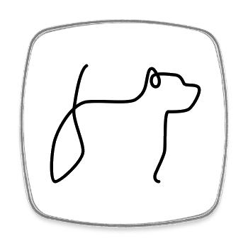 West Higland Terrier - Square fridge magnet - white - Front