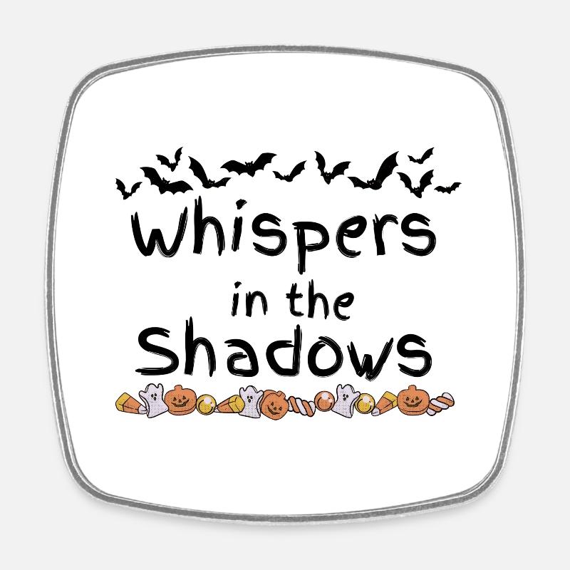 Whispers in the Shadows - Square fridge magnet - white