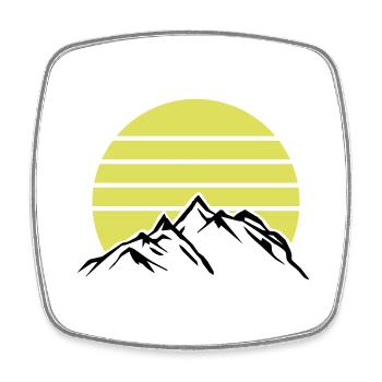 Mountains Mountains Mountains 1 - Square fridge magnet - white - Front