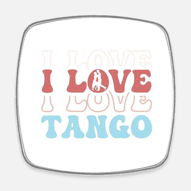 J’aime le tango tango danse musique latine - Magnet carré - blanc