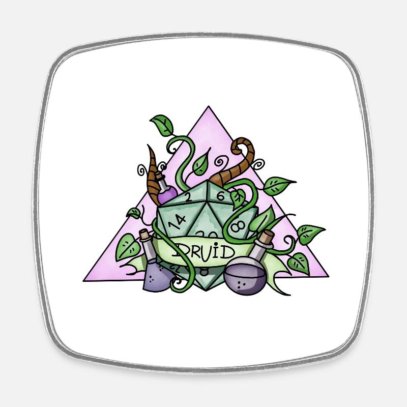Druid | RPG | Magisch | Nerdy Stuff | Handmade | - Viereckiger Kühlschrankmagnet - Weiß