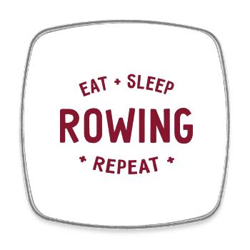 Manger dormir ramer Répéter - Aviron - Rameurs - Magnet carré - blanc - Devant