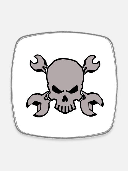 TOOLSKULL - 2C - Square fridge magnet - white