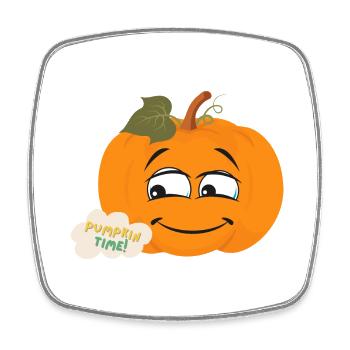 Pumpkin Time - Viereckiger Kühlschrankmagnet - Weiß - Vorne