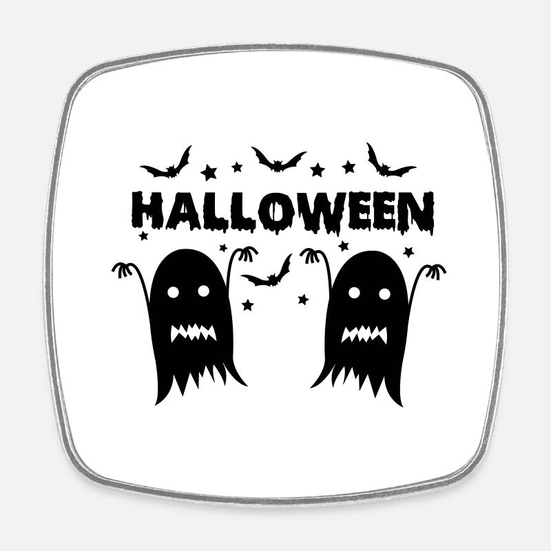 Halloween - Magnet carré - blanc