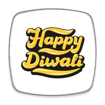Frohes Diwali | Diwali | Kunst 02 - Viereckiger Kühlschrankmagnet - Weiß - Vorne