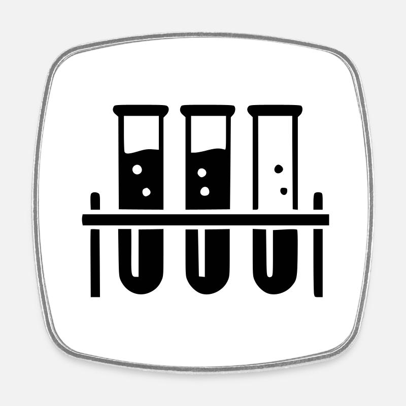 Test Tube - Square fridge magnet - white