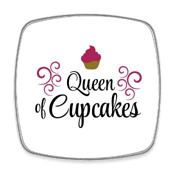 Cupcakes - Square fridge magnet - white - Front