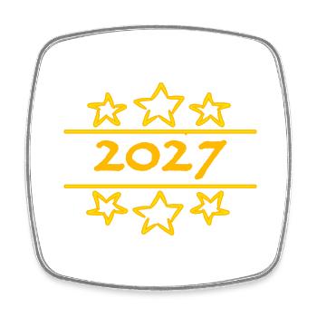 2027 - Magnet carré - blanc - Devant