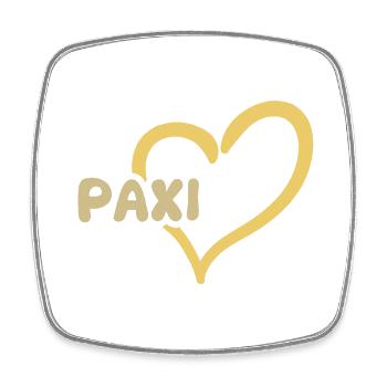 Paxi als Paxi - Viereckiger Kühlschrankmagnet - Weiß - Vorne
