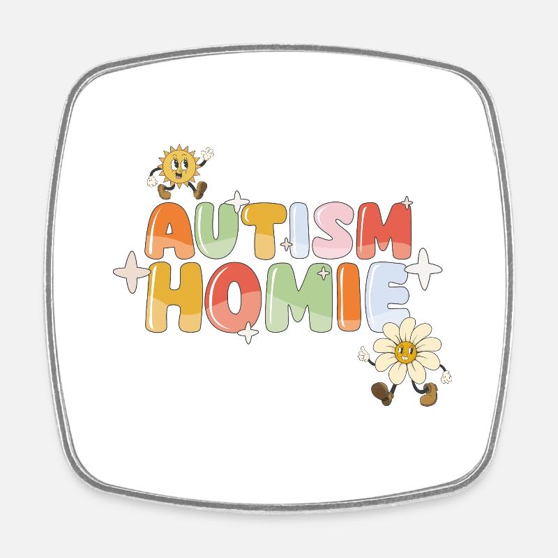 Autism - Square fridge magnet - white