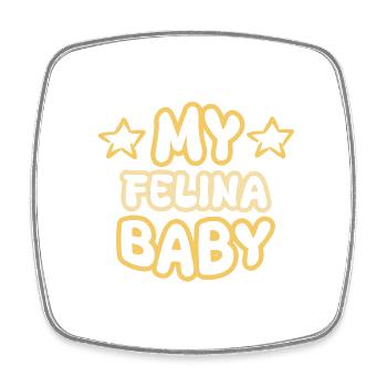 Naissance Felina - Magnet carré - blanc - Devant