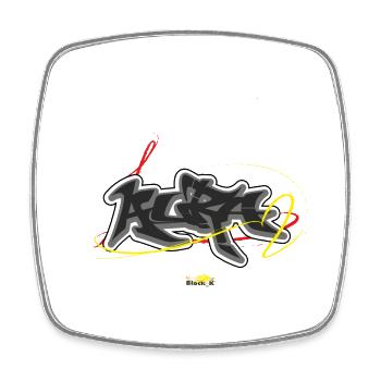 Aura Graffiti - Square fridge magnet - white - Front