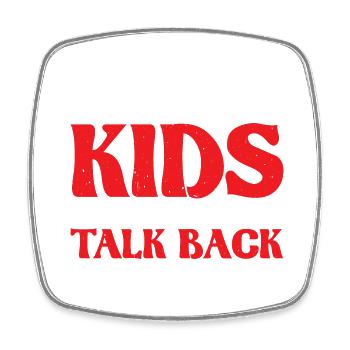 I Teach Kids To Talk Back 6 - Viereckiger Kühlschrankmagnet - Weiß - Vorne