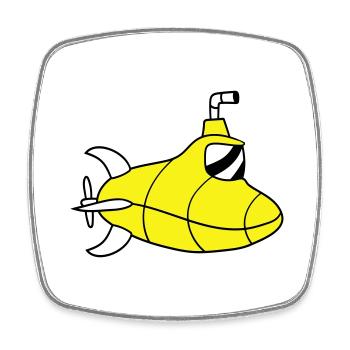 Submarine Submarine Dive Dive Submarine Captain - Square fridge magnet - white - Front