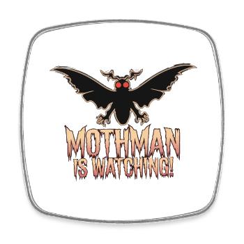 MOTHMAN REGARDE - Magnet carré - blanc - Devant