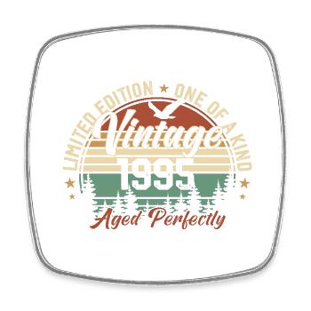 Jahrgang 1995 Retro 1995 Geburtstagsgeschenk 1995 - Viereckiger Kühlschrankmagnet - Weiß - Vorne