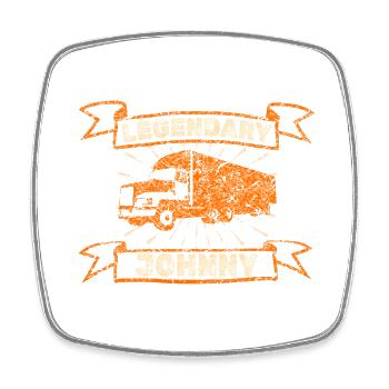 Johnny - Square fridge magnet - white - Front