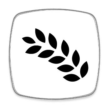 Wheat, rye, ear of corn - Square fridge magnet - white - Front